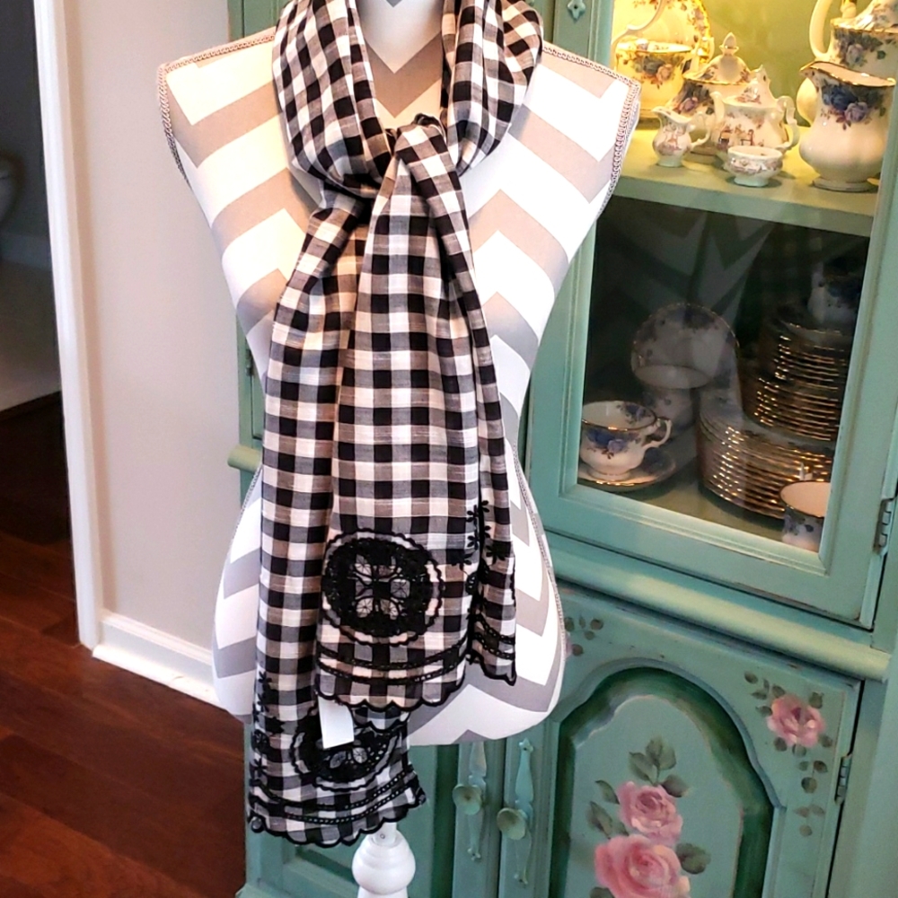 Talbots gingham scarf